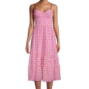Betsey Johnson Pink Sweetheart Maxi Dress Size 2